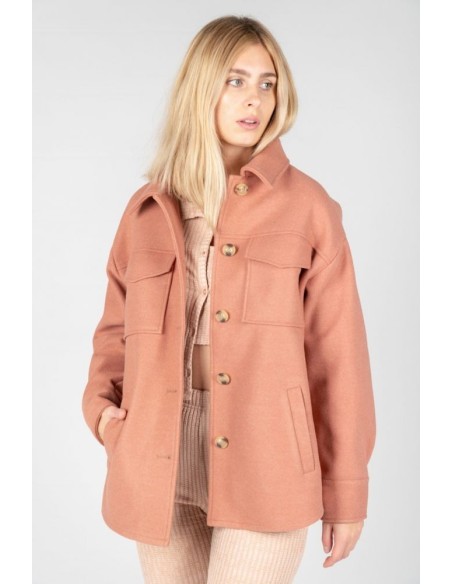24 Colours Oversized Jacket in Rose - 90386a