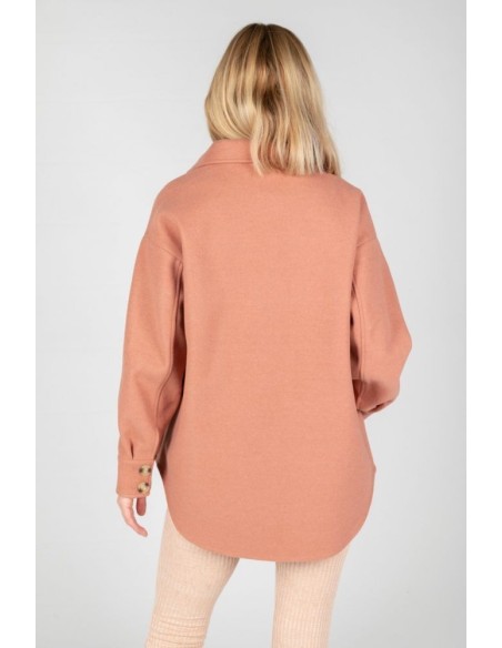 24 Colours Oversized Jacket in Rose - 90386a