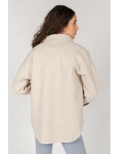 24 Colours Oversized Jacket in Beige - 90386b 2