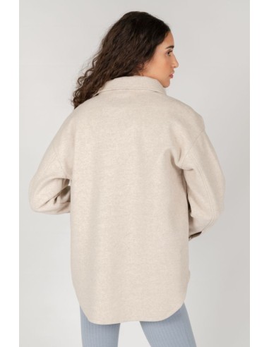 24 Colours Oversized Jacket in Beige - 90386b