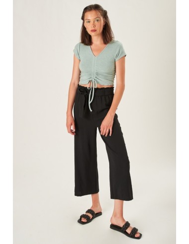 24COLOURS Pants in Black - 60637a