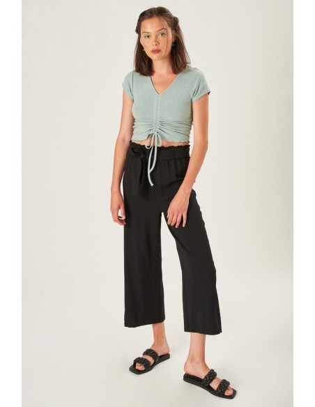 24COLOURS Pants in Black - 60637a