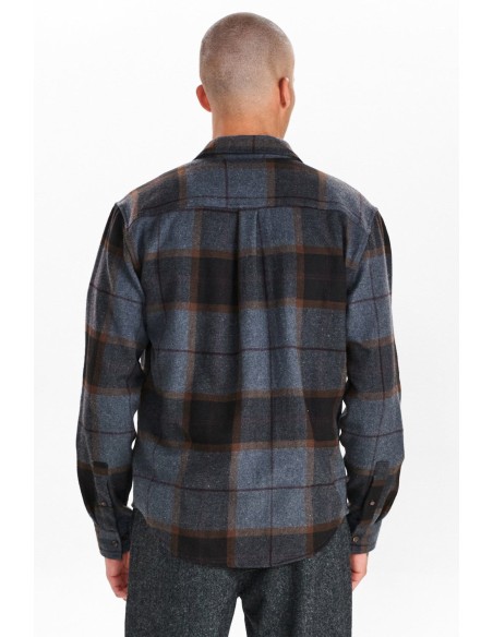 Anerkjendt Aklouis Brushed Check in Dark Grey Mel - 900860