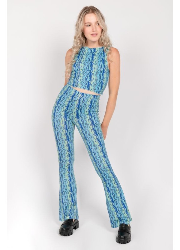 24 COLOURS Pants Illusion Turquoise - 60633b