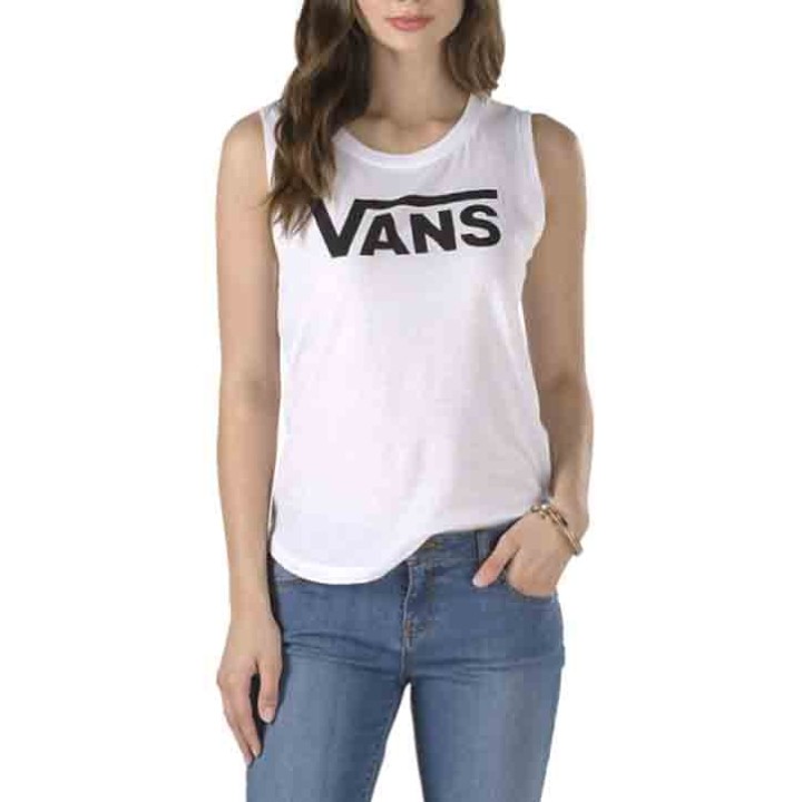 Vans γυναικείο αμάνικο λευκό tank top VA3D58YB2  | urbanfashion.gr