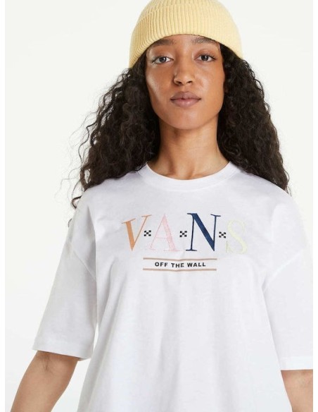 Vans Burn Slow Boxy T-shirt White - VN0A5LCJWHT