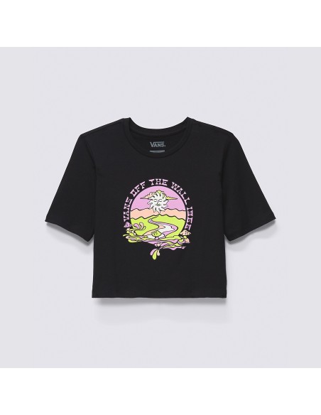 Vans Resort Mix Crop Tee Black - VN0003PPBLK