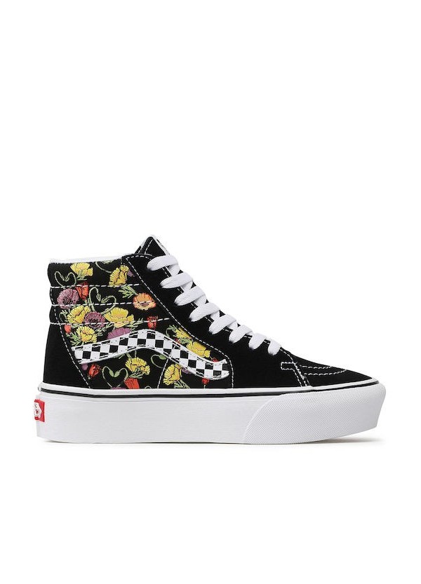 Vans Sk8-Hi Platform 2.0 Poppy Checkerboard Black - VN0A5KY2BML