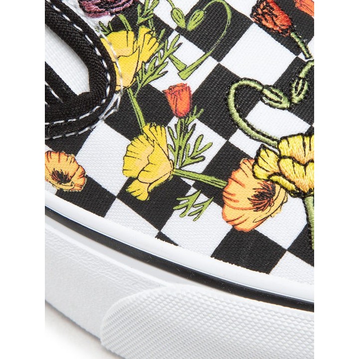 Vans Classic Slip-On Platform Poppy Checkerboard Black - VN0A5KXIBML
