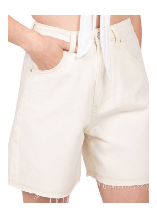 24COLOURS Off White Denim Shorts- 80296a