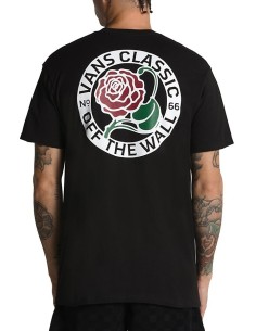 Vans Tired and True Rose Black T-Shirt - VN0007UZBLK
