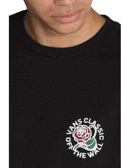 Vans Tired and True Rose Black T-Shirt - VN0007UZBLK