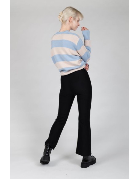 24COLOURS BLACK  RIPPED PANTS -60693a