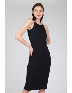24Colors Midi Dress Black - 20999a