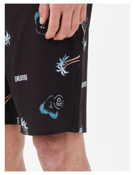 EMERSON SURF CO. ΑΝΔΡΙΚΟ ΑΝΑΚΥΚΛΩΜΕΝΟ BOARDSHORTS 49εκ. pr283 BLACK-221.EM524.25CR