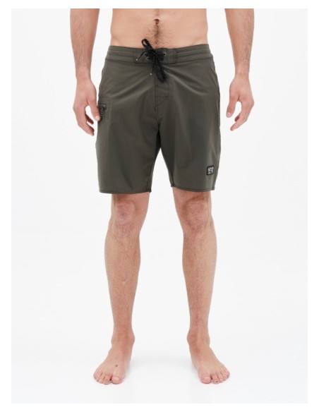 BASEHIT ΑΝΔΡΙΚΟ ΜΟΝΟΧΡΩΜΟ BOARDSHORTS 49cm OLIVE-221.BM528.28
