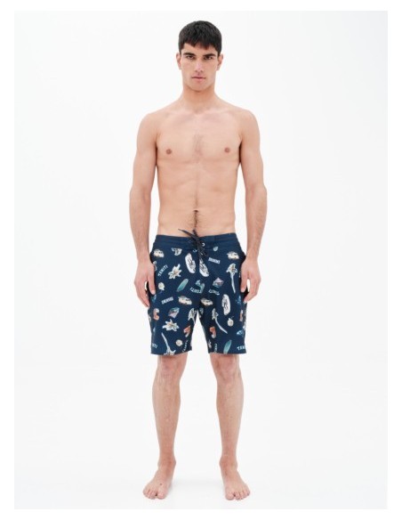 EMERSON ΑΝΔΡΙΚΟ ΑΝΑΚΥΚΛΩΜΕΝΟ TROPICAL LEISURE BOARDSHORTS 49εκ. PR281 NAVY BLUE-221.EM524.19CR