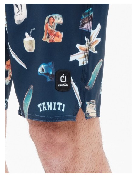 EMERSON ΑΝΔΡΙΚΟ ΑΝΑΚΥΚΛΩΜΕΝΟ TROPICAL LEISURE BOARDSHORTS 49εκ. PR281 NAVY BLUE-221.EM524.19CR