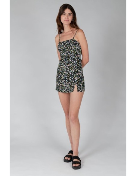 24COLOURS Floral Dress with Slit-21011