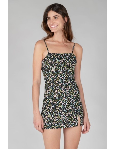 24COLOURS Floral Dress with Slit-21011