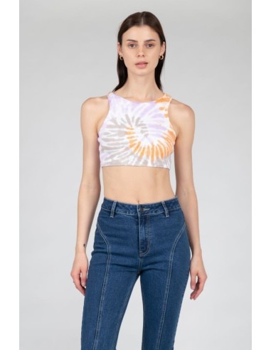 24COLOURS Tie Dye Cropped Top - 11930a