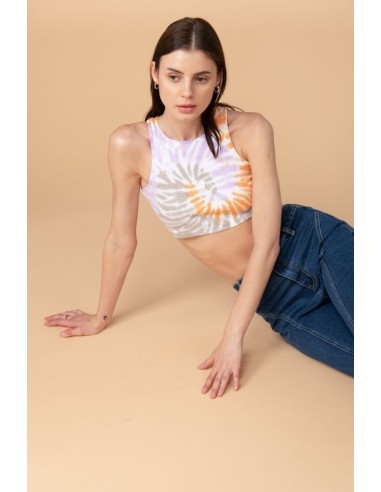 24COLOURS Tie Dye Cropped Top - 11930a