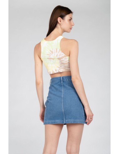 24COLOURS Tie Dye Cropped Top - 11930b