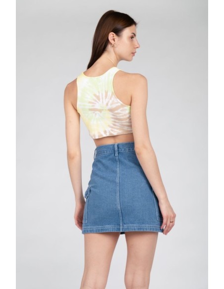 24COLOURS Tie Dye Cropped Top - 11930b