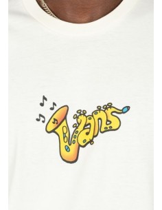 Vans Jazz Logo SS Krem T-Shirt-VN0008EWFS81 2