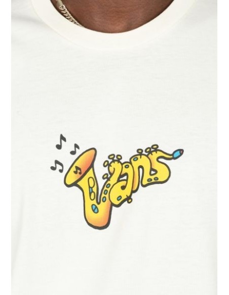 Vans Jazz Logo SS Krem T-Shirt-VN0008EWFS81