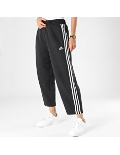 adidas Essentials 3-Stripes Open Hem Fleece Pants -...