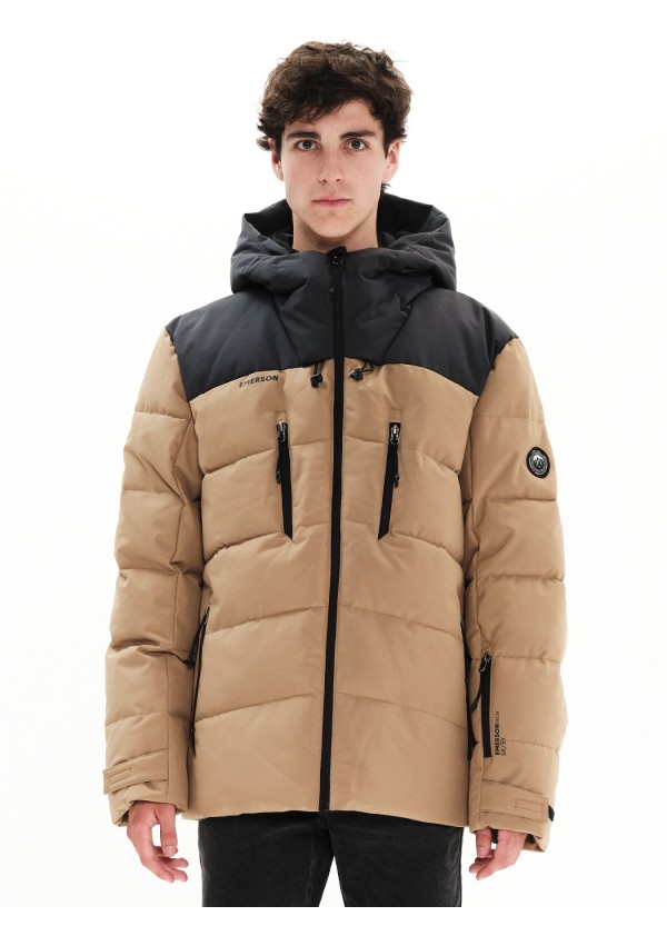 Emerson Ανδρικό Μπουφάν BEIGE/EBONY - 222.EM10.15