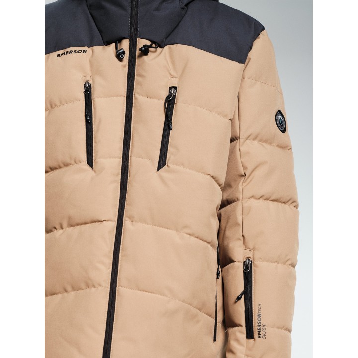 Emerson Ανδρικό Μπουφάν BEIGE/EBONY - 222.EM10.15
