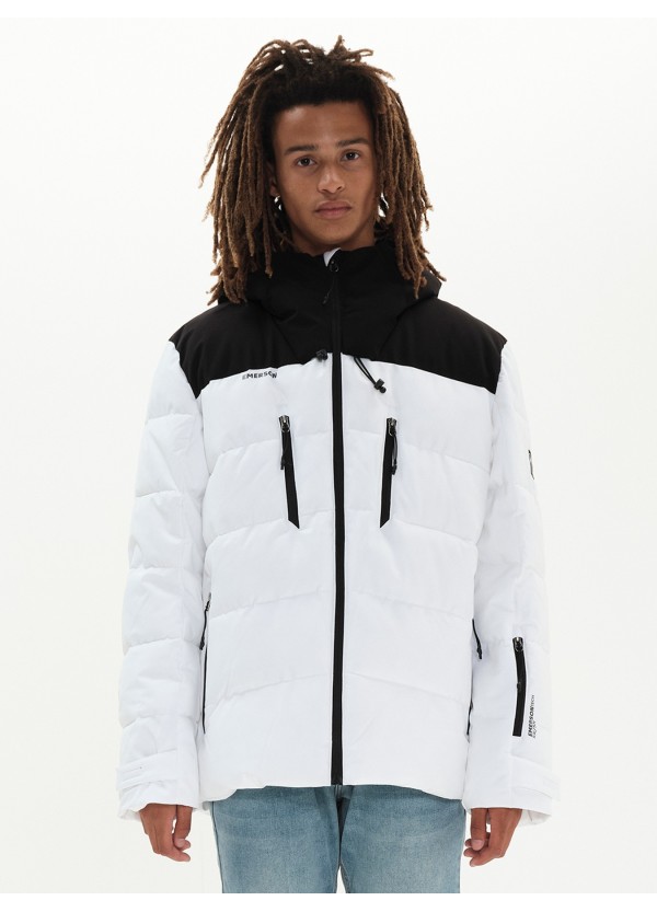 Emerson Ανδρικό Μπουφάν WHITE/BLACK - 222.EM10.15