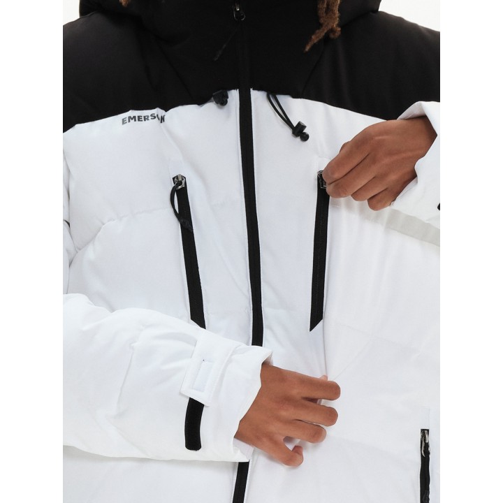 Emerson Ανδρικό Μπουφάν WHITE/BLACK - 222.EM10.15
