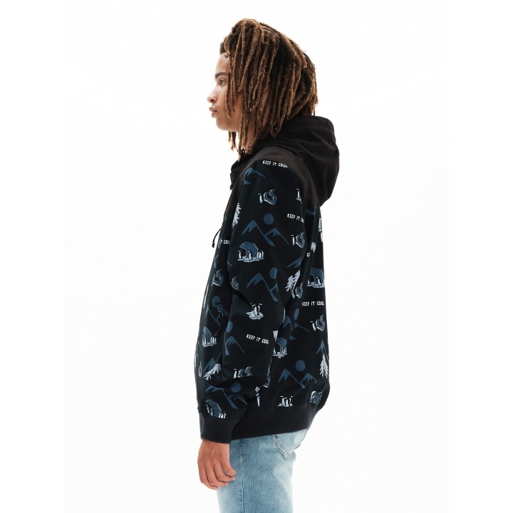 Emerson Ανδρικό Μπουφάν PR306 OFF BLACK/BLACK - 222.EM10.50