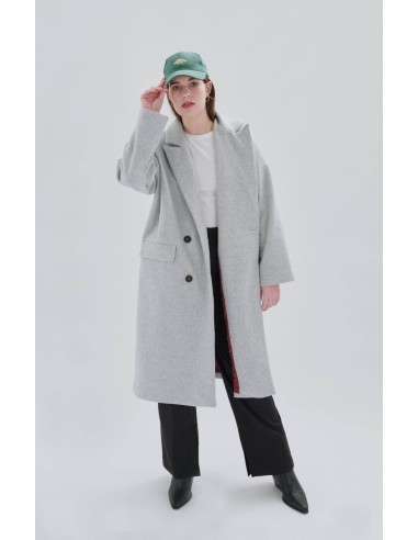 24 Colours Μακρύ Oversized Γκρι...