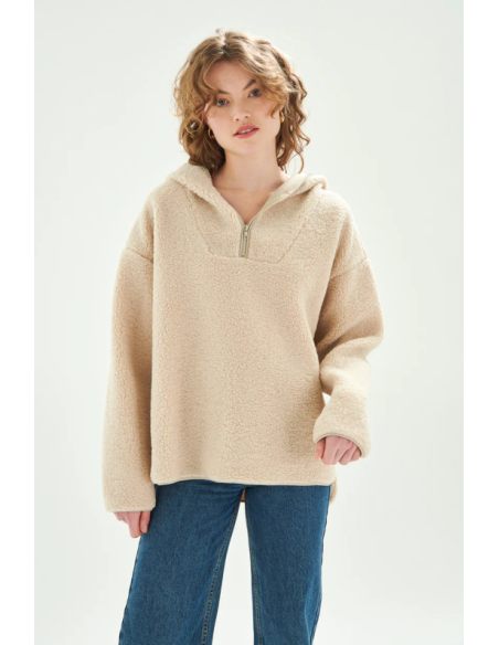 24COLOURS Fleece Πουλόβερ Με Κουκούλα- 50782a