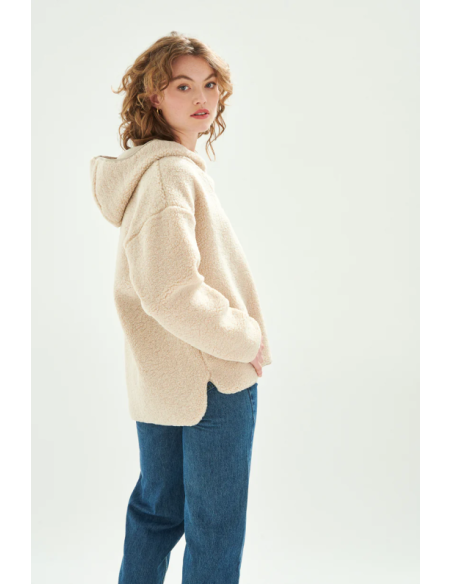 24COLOURS Fleece Πουλόβερ Με Κουκούλα- 50782a