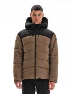 EMERSON ΜΠΟΥΦΑΝ PUFFER ΜΕ ΚΟΥΚΟΥΛΑ CAMEL/BLACK- 232.EM10.15 2