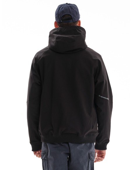 EMERSON ΜΠΟΥΦΑΝ BOMBER ΡΑΓΚΛΑΝ ΜΕ ΚΟΥΚΟΥΛΑ BLACK - 232.EM10.19