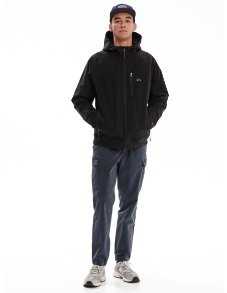 EMERSON ΜΠΟΥΦΑΝ BOMBER ΡΑΓΚΛΑΝ ΜΕ ΚΟΥΚΟΥΛΑ BLACK - 232.EM10.19