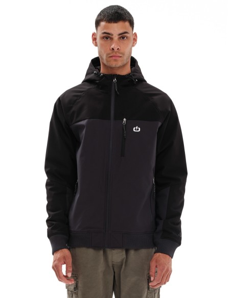 EMERSON ΜΠΟΥΦΑΝ BOMBER ΡΑΓΚΛΑΝ ΜΕ ΚΟΥΚΟΥΛΑ EBONY/BLACK - 232.EM10.19