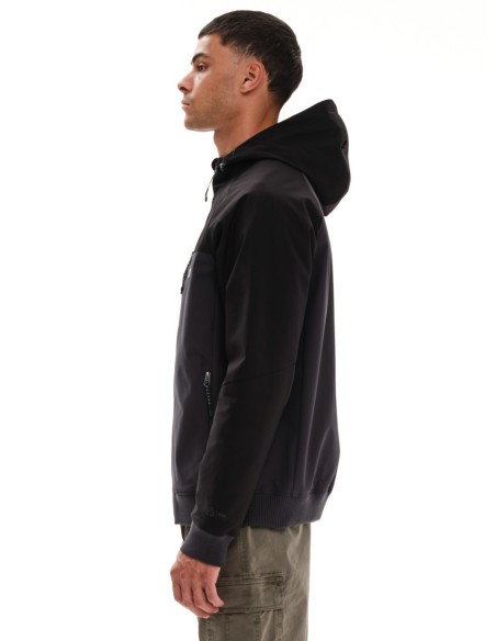 EMERSON ΜΠΟΥΦΑΝ BOMBER ΡΑΓΚΛΑΝ ΜΕ ΚΟΥΚΟΥΛΑ EBONY/BLACK - 232.EM10.19