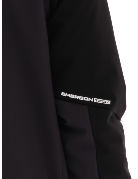 EMERSON ΜΠΟΥΦΑΝ BOMBER ΡΑΓΚΛΑΝ ΜΕ ΚΟΥΚΟΥΛΑ EBONY/BLACK - 232.EM10.19