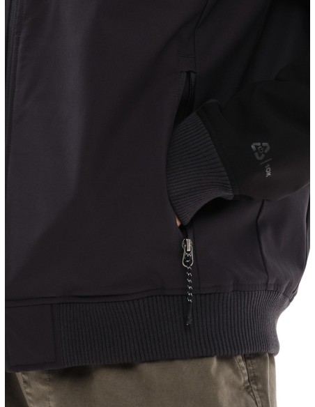 EMERSON ΜΠΟΥΦΑΝ BOMBER ΡΑΓΚΛΑΝ ΜΕ ΚΟΥΚΟΥΛΑ EBONY/BLACK - 232.EM10.19