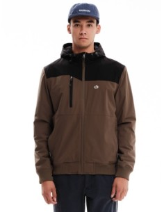EMERSON ΜΠΟΥΦΑΝ BOMBER ΜΕ ΚΟΥΚΟΥΛΑ CAMEL/BLACK- 232.EM10.37