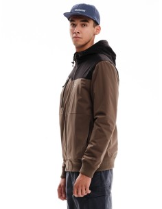EMERSON ΜΠΟΥΦΑΝ BOMBER ΜΕ ΚΟΥΚΟΥΛΑ CAMEL/BLACK- 232.EM10.37 2