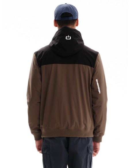 EMERSON ΜΠΟΥΦΑΝ BOMBER ΜΕ ΚΟΥΚΟΥΛΑ CAMEL/BLACK- 232.EM10.37