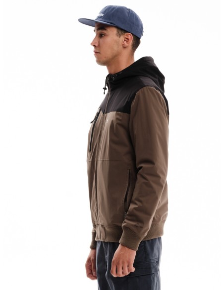 EMERSON ΜΠΟΥΦΑΝ BOMBER ΜΕ ΚΟΥΚΟΥΛΑ CAMEL/BLACK- 232.EM10.37
